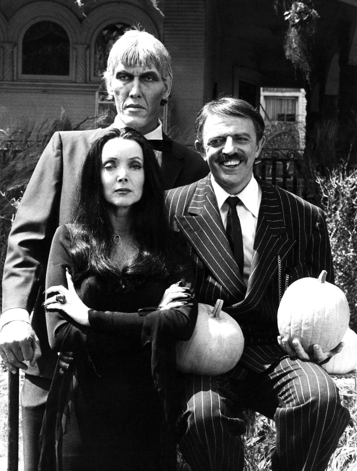 Photo of the main cast of the television program <i>The Addams Family</i>.  From