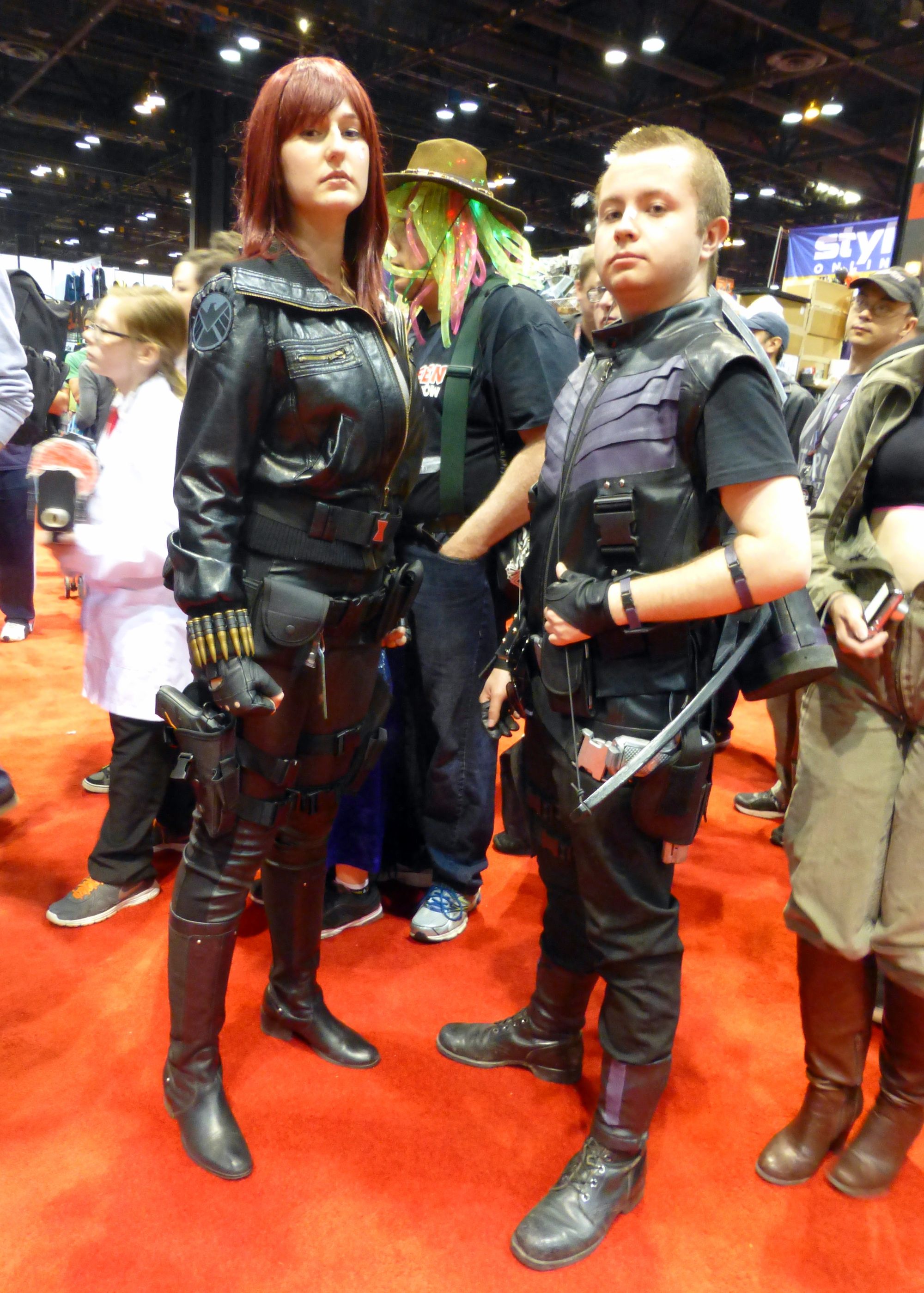 <p>Black Widow and Hawkeye<br></p>
Cosplay at Chicago Comic & Entertainment 