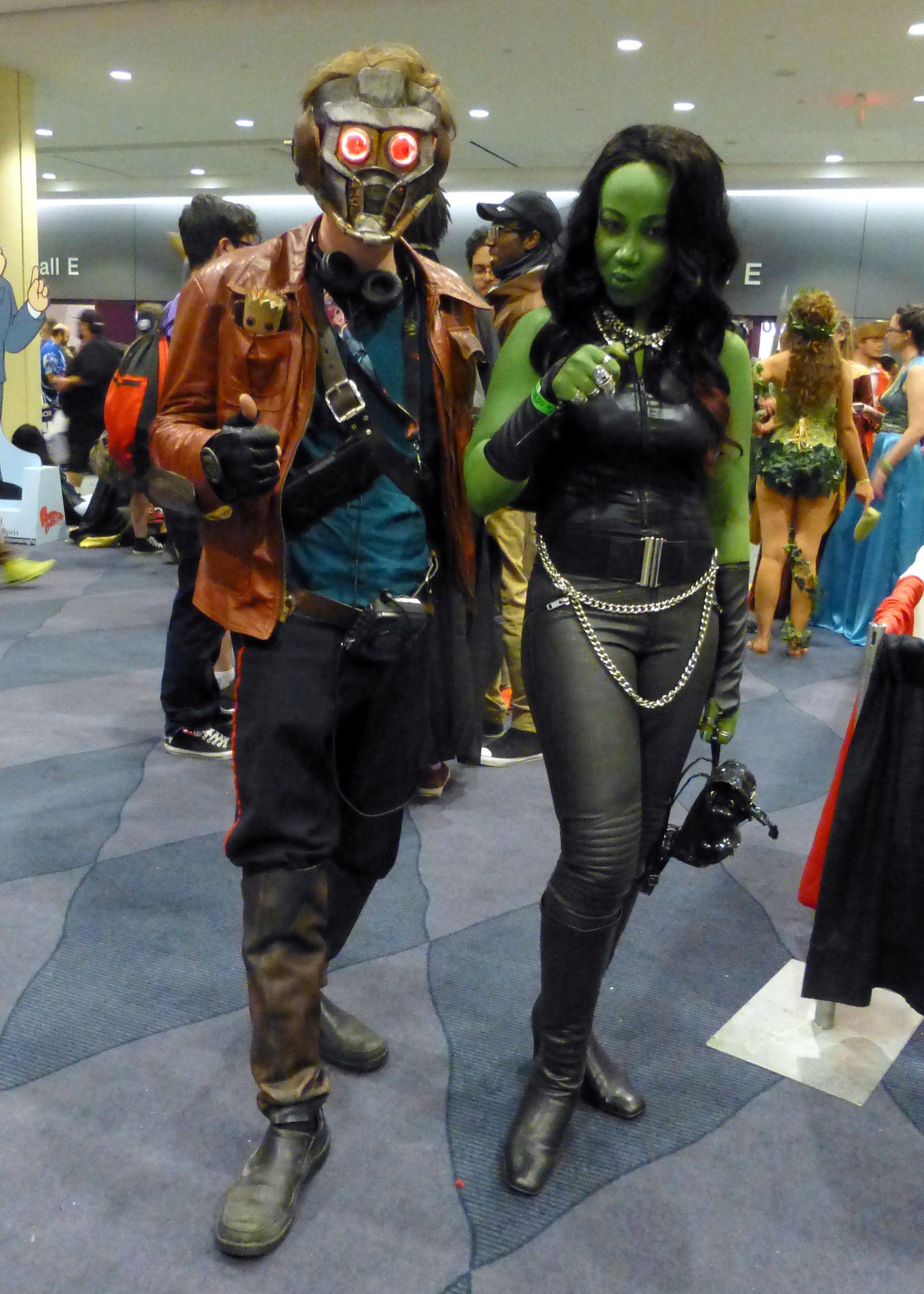 <p>Starlord and Gamora<br></p>
Cosplay at Fan Expo Canada in Toronto in 2014.