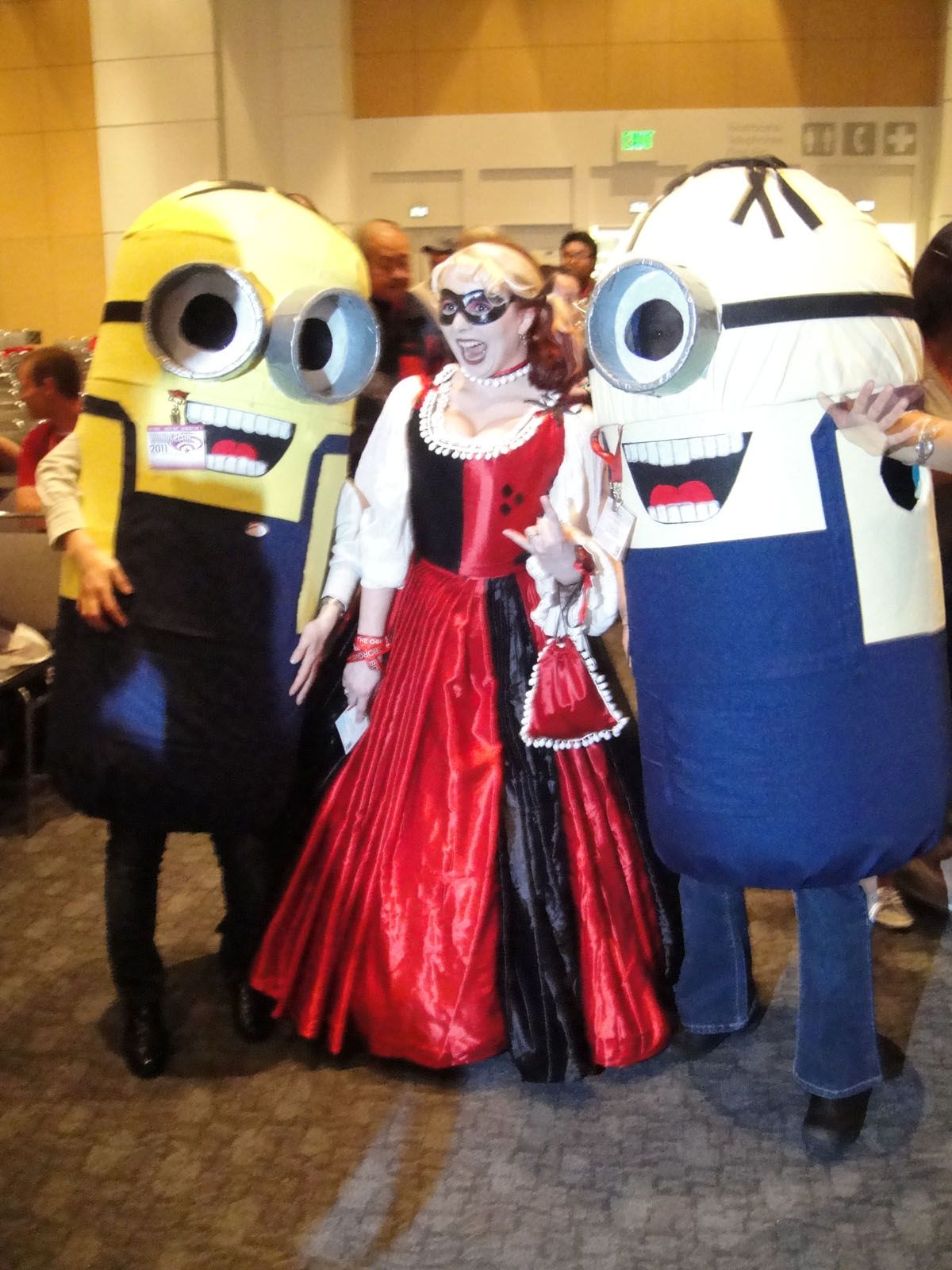 WonderCon 2011 - Despicable Me Minions with a Harley Quinn style costume